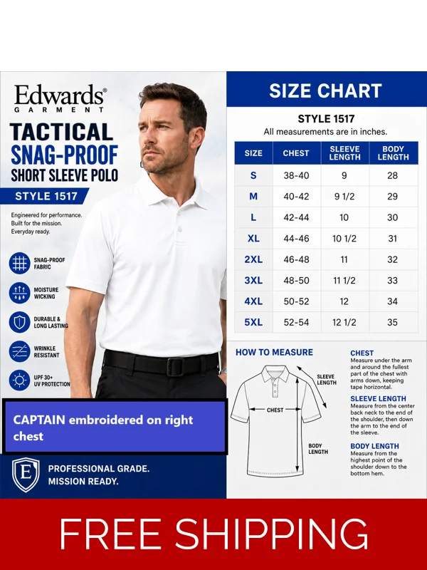 GCES UNISEX POLO WHITE